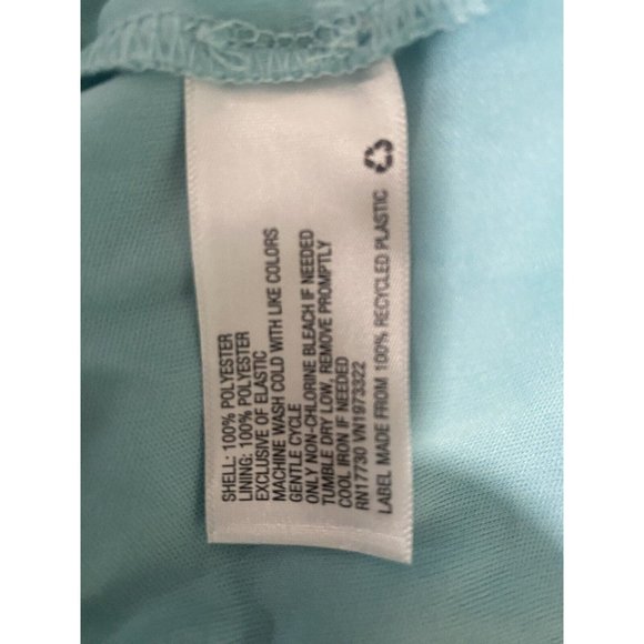 NWT Wild Fable Women's Aqua Blue Satin Slip Dress Sleeveless Size Large - Picture 9 of 12